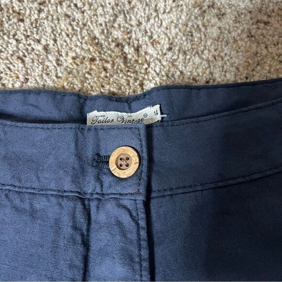 Tailor Vintage Women’s Blue Chino Casual Shorts Size 14 - Picture 4 of 7